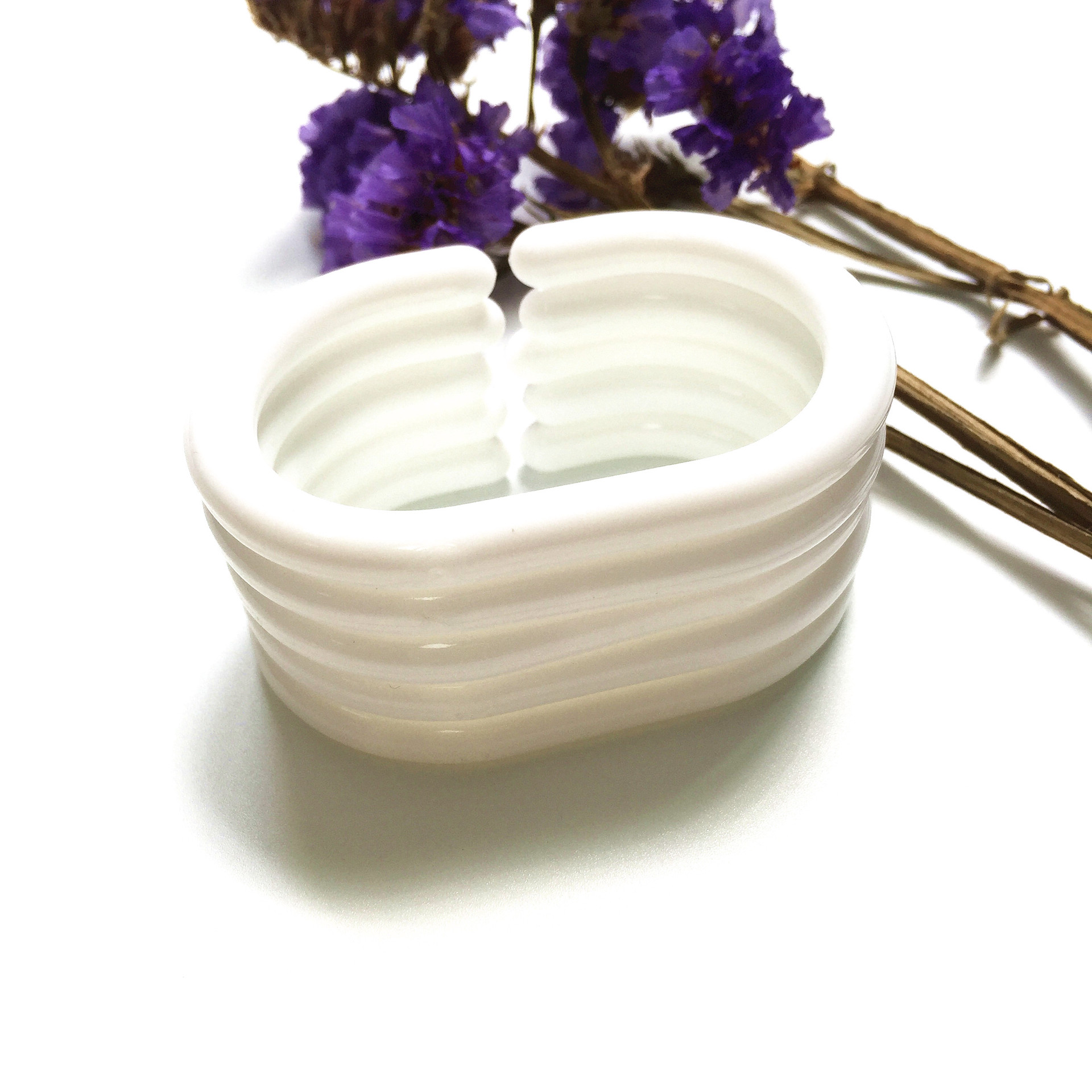 高透明窗帘塑料圆环 浴帘C环 窗帘钩 浴帘杆吊环盒装