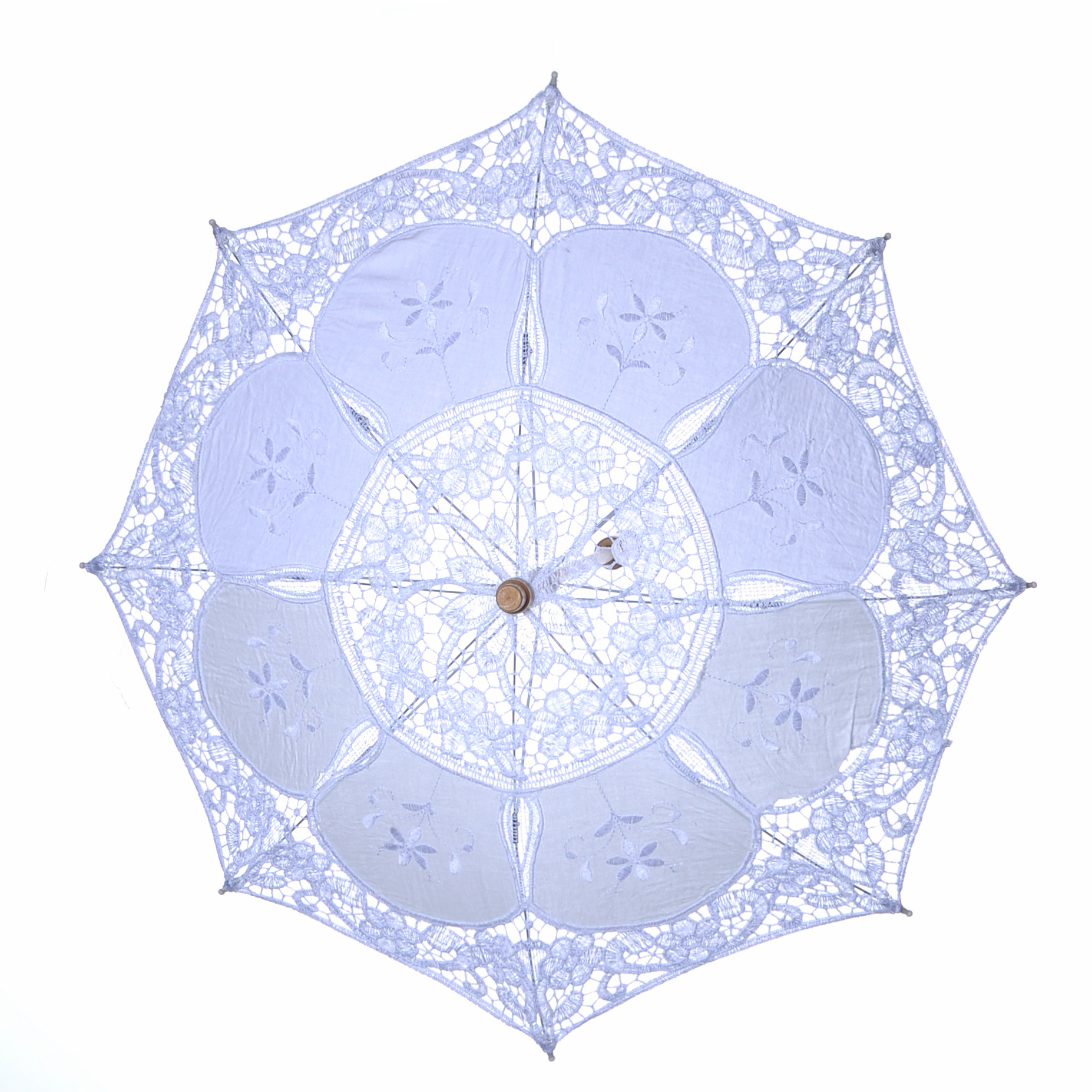 Factory wholesale handmade white decorative craft umbrella Western ladies stage performance lace umbrella photography bride umbrella 5