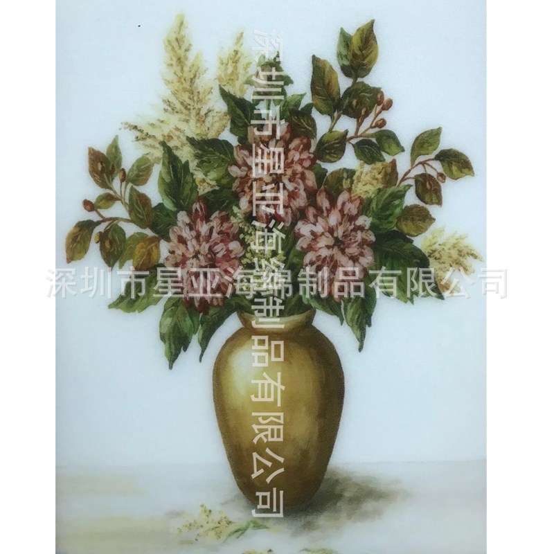 多彩印花艺术展览海绵白色聚氨酯发泡棉40mm厚度油墨彩印