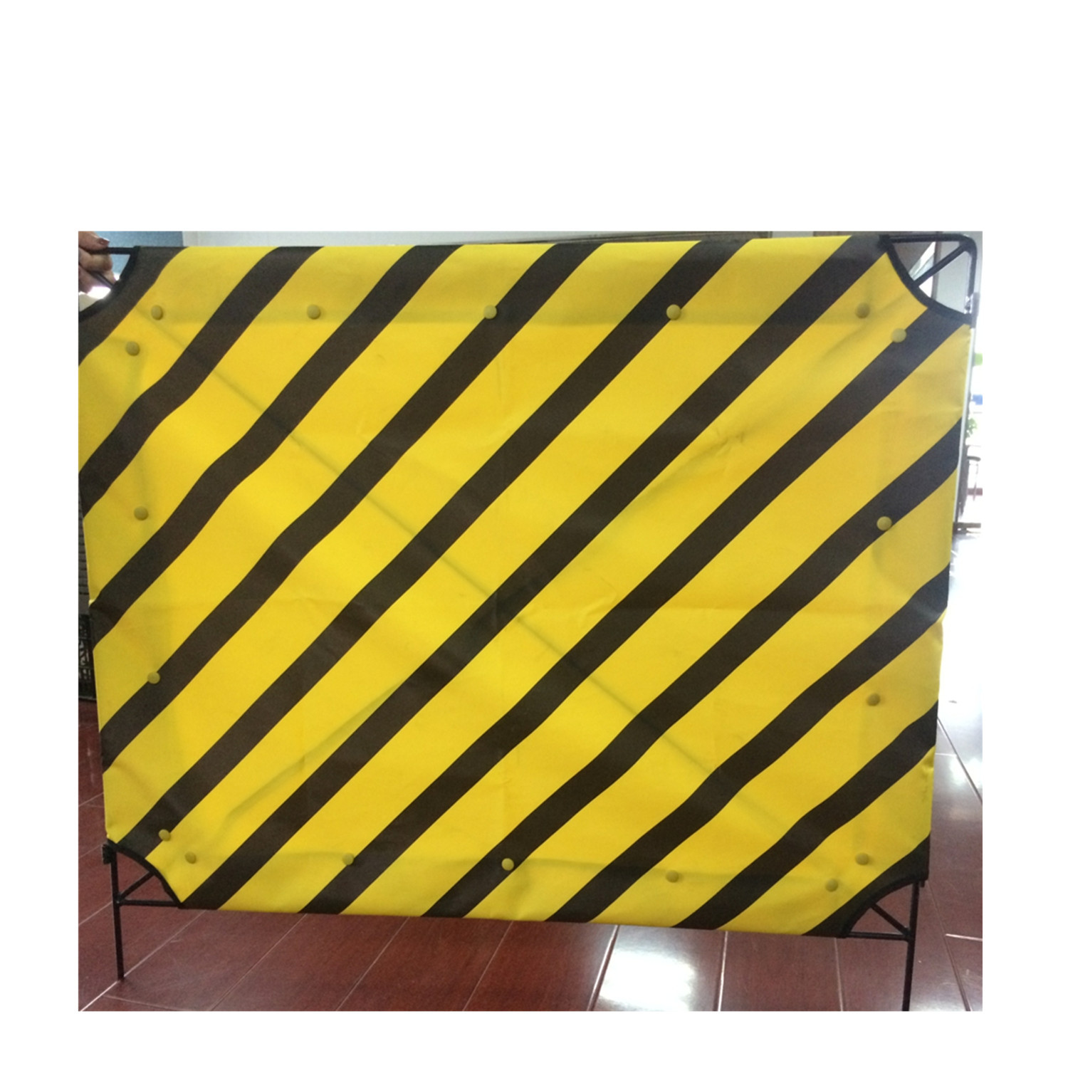 日本施工警示护栏折叠式布艺围栏电梯维修安全伸缩隔离篷布防护