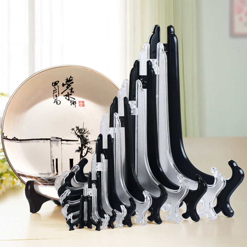 Wholesale Ceramic Plate Bracket Pu'er Tea Cake Display Stand Clocks Craft Certificate Decoration Plastic Base