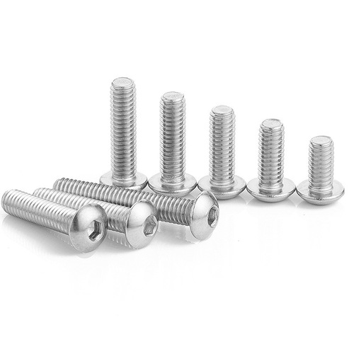 304 stainless steel semi-round head hexagon socket screws round cup pan head hexagon socket bolts machine thread screws M3|M6|M8