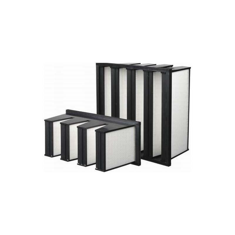 养殖场塑料W型褶折式低阻空气过滤器 亚高效过滤器 大风量高效过