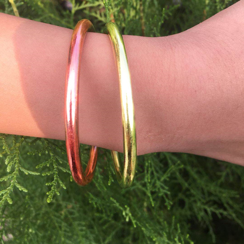 Factory wholesale brass copper bracelet pure copper color aperture bracelet smooth opening running Jianghu stall supply