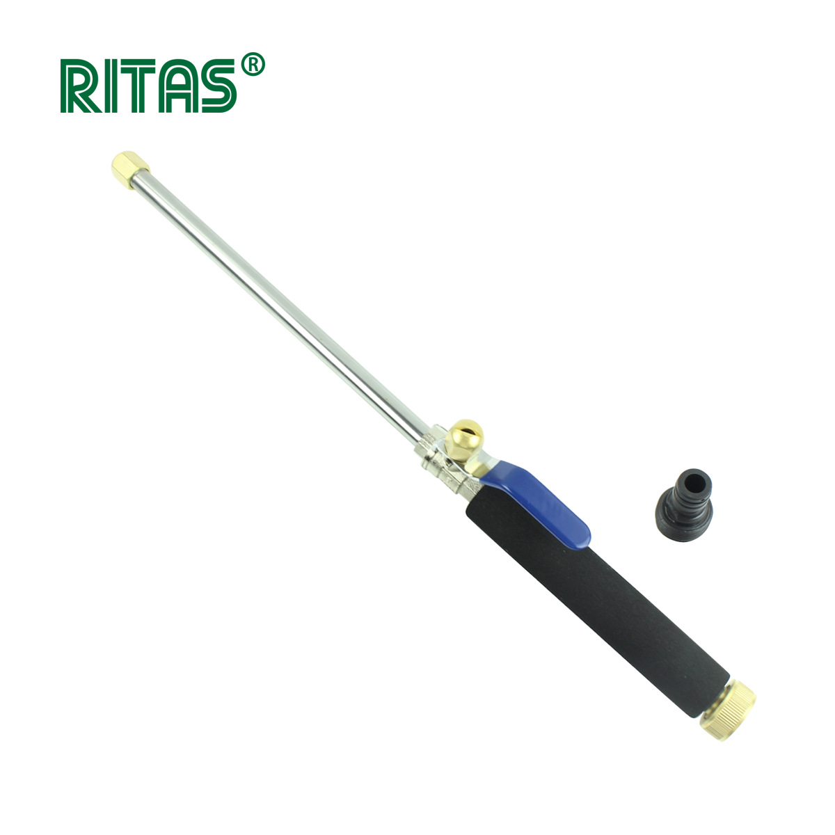 亚马逊速卖通跨境洗车浇花园林EVA手柄金属高压水枪伸缩