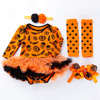 Cute bodysuit girl's, children's dress, set, long sleeve, halloween, 4 piece set