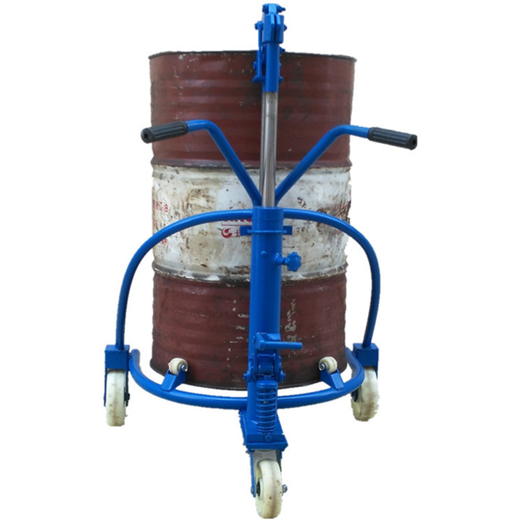 300公斤手动液压油桶搬运车 圆桶搬运车 多功能油桶搬运车