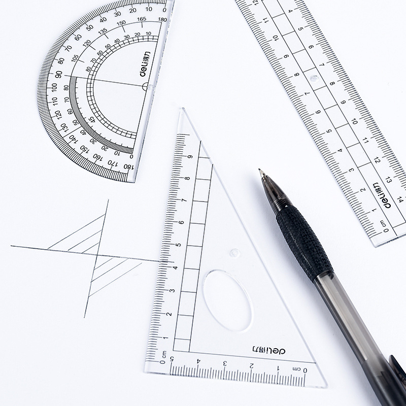 Deli 9591 brújulas traje de dibujo de estudiante BRÚJULAS DE 8 piezas traje de regla traje de examen brújulas de Deli