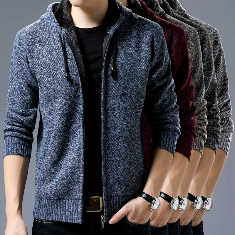 Худи с длинным рукавом cardigan-свитер для подростков, средняя пряжа, демисезон