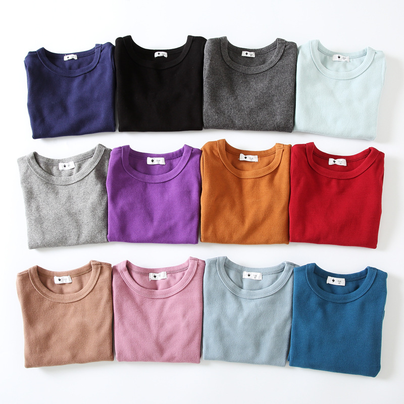 韓国子供服 2023 秋と冬の長袖綿菓子底シャツ男の子と女の子のためのクリエイティブトップス子供の Tシャツ卸売