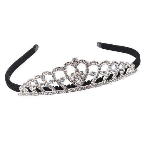New Korean style children's rhinestone crown hair comb crystal crown performance hair hoop head jewelry wholesale
