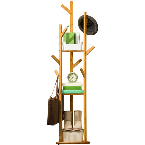 Trojan simple coat rack non-solid wood bedroom clothes rack simple modern clothes rack floor rack storage rack