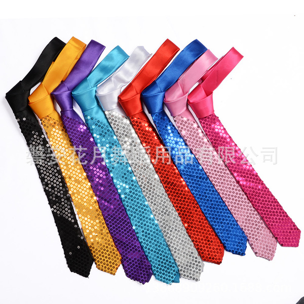Sequin tie men and women sequin tie formal wear Korean narrow…