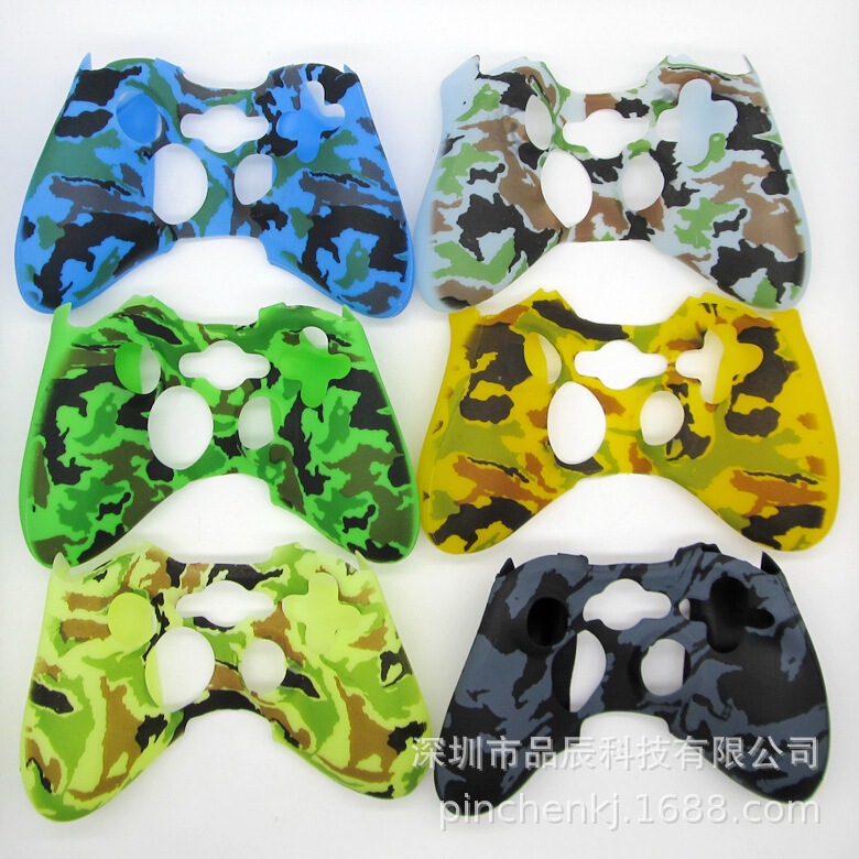 Xbx360 Silicone Handle Cover Jelly Cover 360 Wired Wireless New Camouflage Protective Cover Dustproof Cover Multi-Color