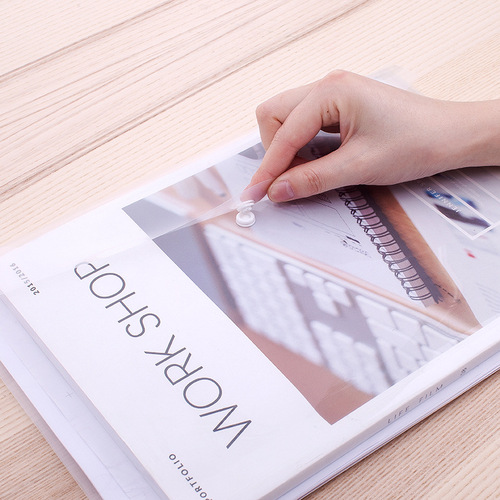 10/Bao Deli 8308 File A4 Data Storage Bag Snap Document Bag Transparent Plastic Waterproof Document Bag A4