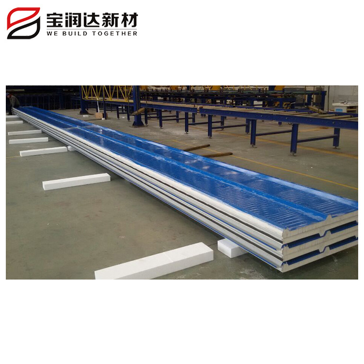 PU彩钢夹芯屋面板 宝润达 双面彩钢聚氨酯复合屋面板