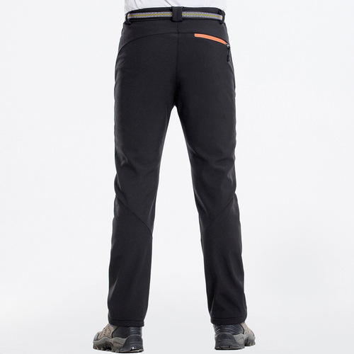 Men's outdoor sports trousers, thickened velvet, autumn and winter large size waterproof soft shell fleece ski mountaineering trousers