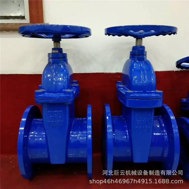 管道法兰弹性座封闸阀沟槽软密封闸阀球墨铸铁阀门Z45XDN200锁闭