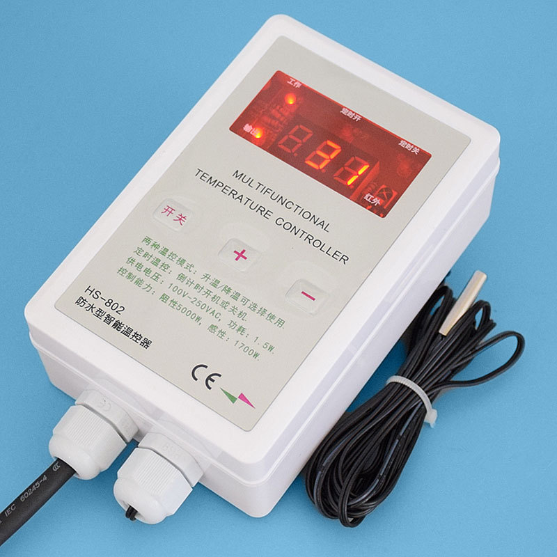 Beilong HS-802A silicone pad 190 ° thermostat hot air stove thermometer turtle raising snake waterproof temperature control instrument Beilong HS-802A silicone pad 190 ° thermostat hot air stove thermometer turtle raising snake waterproof temperature control instrument