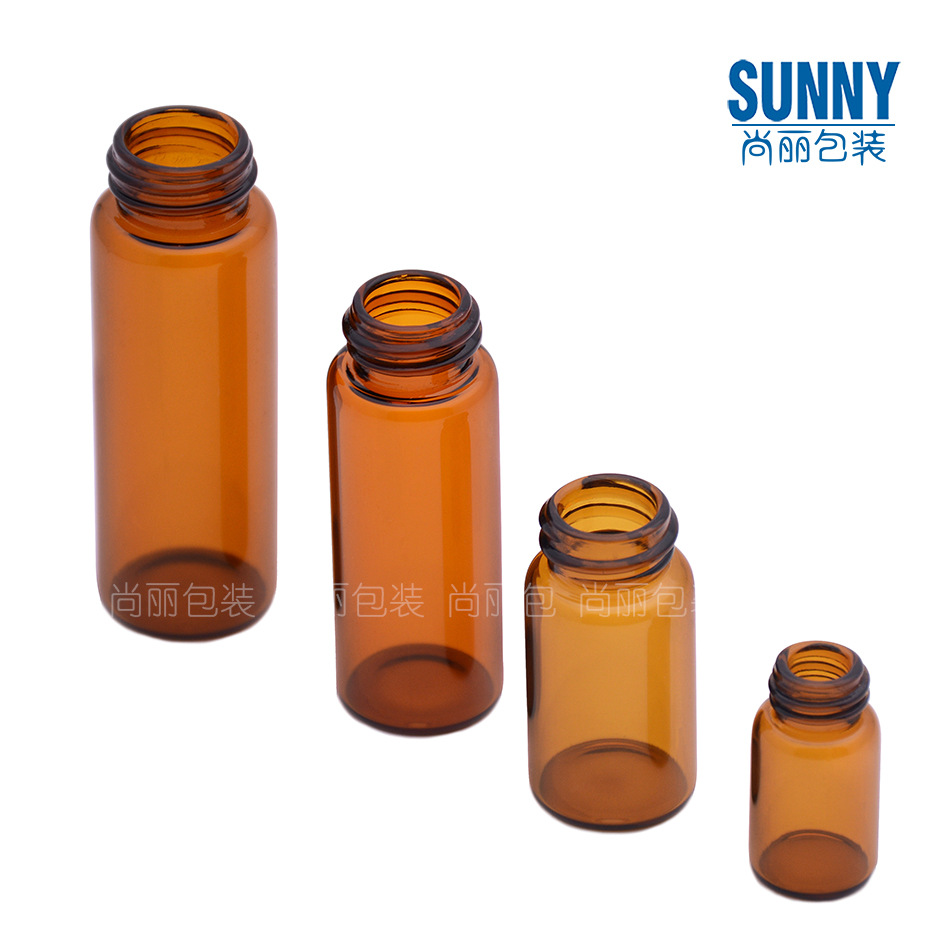 现货3ml 8ml 13ml 20ml棕色管制瓶拉管瓶茶色精油玻璃瓶螺口瓶