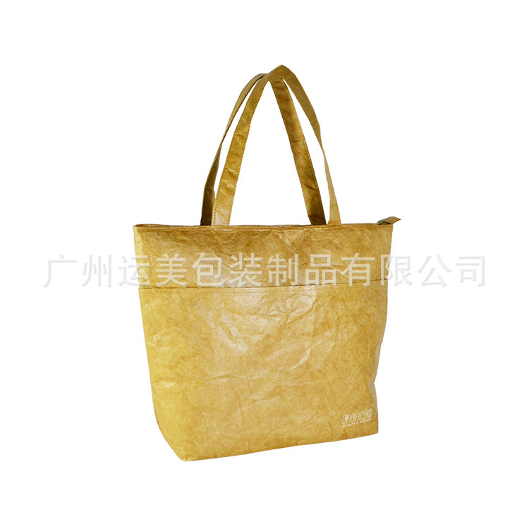 广州工厂专订简约纸质保温冰袋cooler单肩包购物包