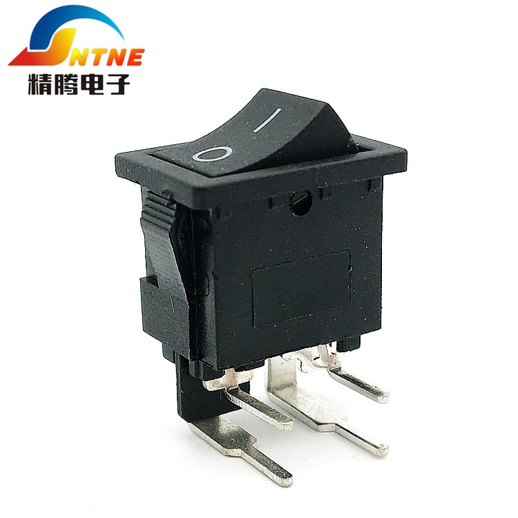 直销 KCD1船型开关21*15mm 2档4脚 弯脚船型开关弯脚电器翘板开关