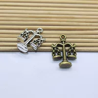 Завод прямой DIY ретро сплав кулон двухцветный Libra браслет из сплава ручной работы ювелирные аксессуары