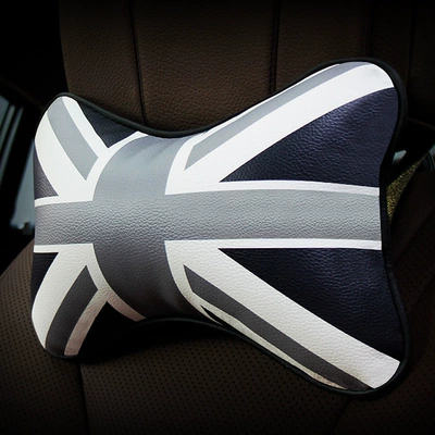 Leather Car Neck Pillow British: Headrest