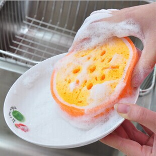Kitchen Supplies Fruit Style Thickened Sponge Wipe Multifunctional Powerful Decontamination Cleaning Dishwashing Sponge