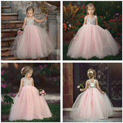 New Arrival Ins-style European & American Kids' Dress for Girls | Children's Performance Outfit | Kids' Formal Gown | Princess Tutu Wedding Dress — Drop Shipping Available
