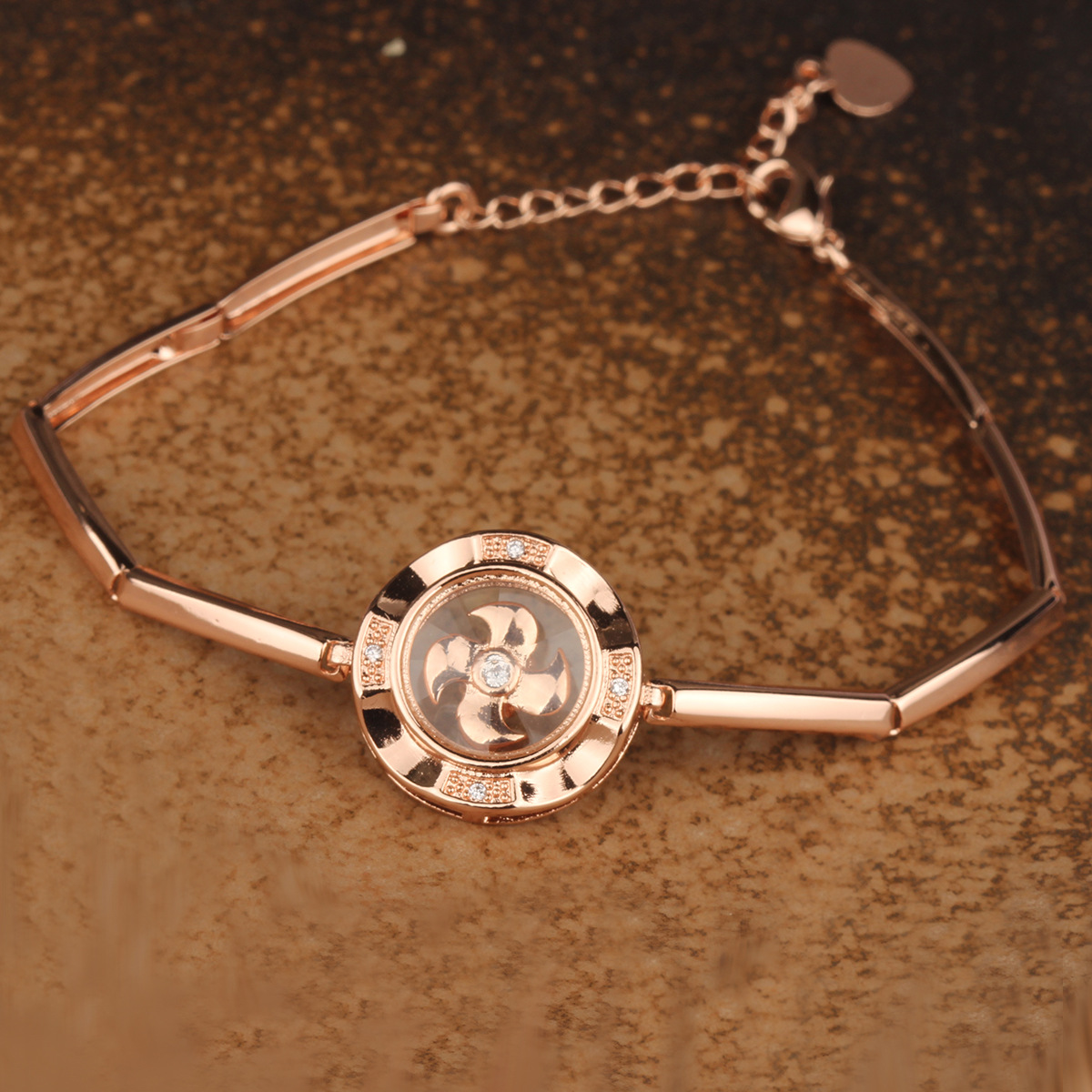 Tianlaini factory jewelry wholesale cross-border gifts rose gold windmill personality ladies Bracelet gift