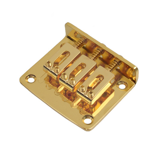 Special guitar three-string electric guitar bridge strings 3-string guitar fixed bridge tailpiece length 50MM black gold chrome