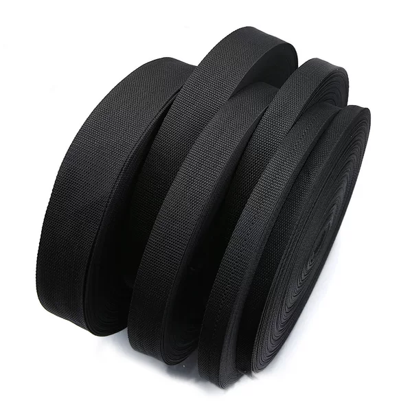 Ready Supply Black and White Polypropylene Webbing 1.0Cm-5Cm Encrypted Pp Clothing School Bag Backpack with Thickeneded Belt