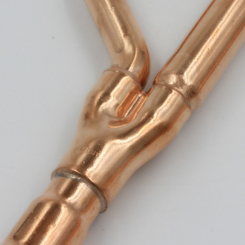 Cobre rojo oro aire acondicionado Rama de refrigeración colector 22T tres tubo 410A