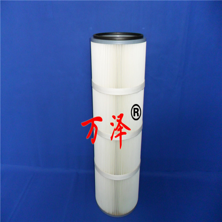 万泽供应工业集尘器粉尘回收滤芯 ptfe3590除尘滤筒厂 现货滤筒WZ