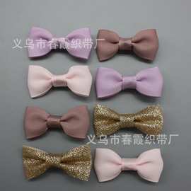25mm蝴蝶结铁夹子蝴蝶结儿童发饰装饰儿童礼盒配件铁夹子蝴蝶结