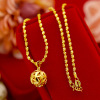 Gold -plated jewelry sand gold water droplet pendant gold plating ladies necklace hollow flower hydrangea necklace fights for multiple sources