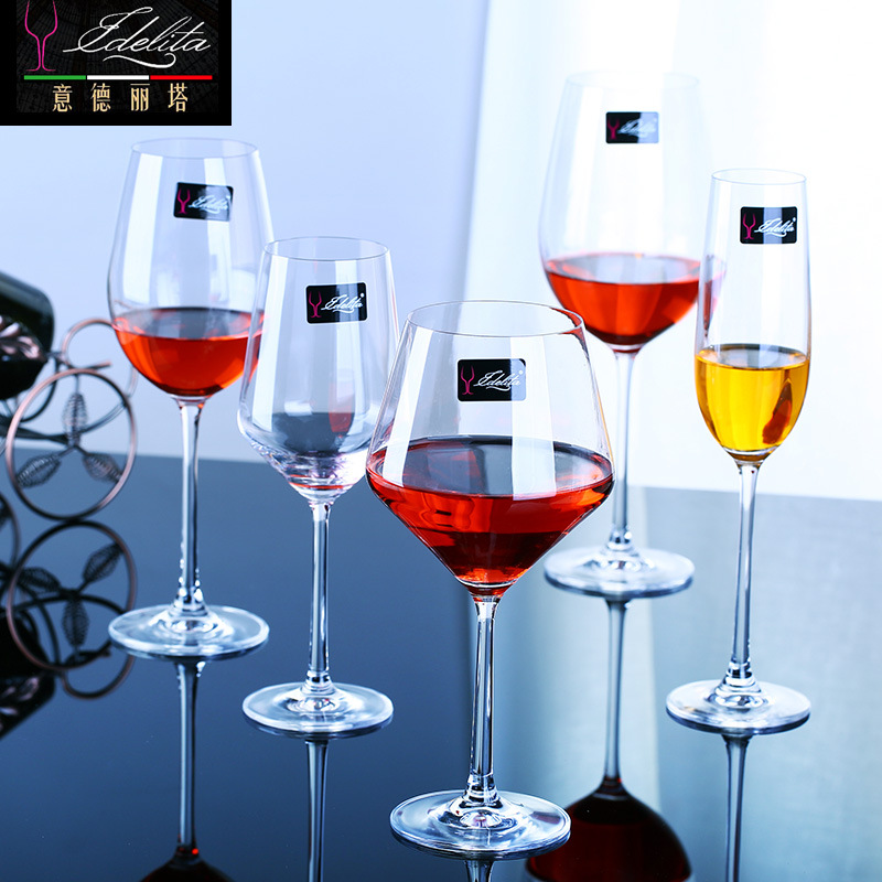 Venta al por mayor idlita copa de vino tinto copa de vino blanco copa de champán Gran Vidrio de Borgoña copa de cristal