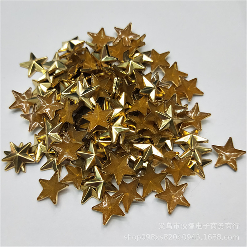 厂家直销20mm五角星铜烫片金属铆钉鞋帽箱包配件服饰辅料