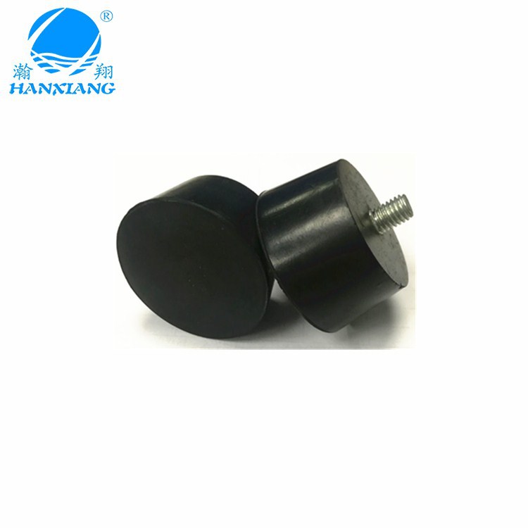 厂家直销螺丝机脚垫黑色五金橡胶件橡胶可调节脚垫减震胶仪器