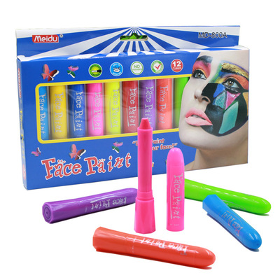 12色人体彩绘蜡笔 脸彩套装 cosplay派对万圣节化妆 可水洗