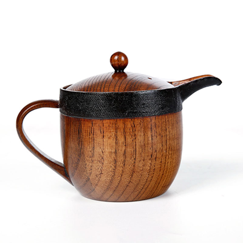 Zhenbaomupin tetera de protección del medio ambiente de madera señaló boca anti-escaldar tetera taza china en stock al por mayor