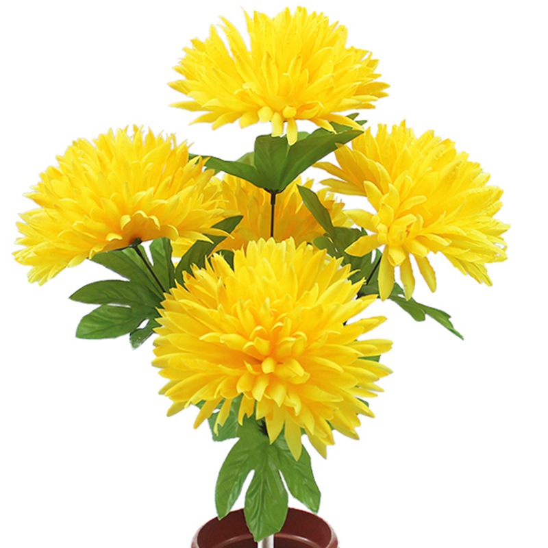 Non -woven simulation chrysanthemum 5 heads 21cm pointed…