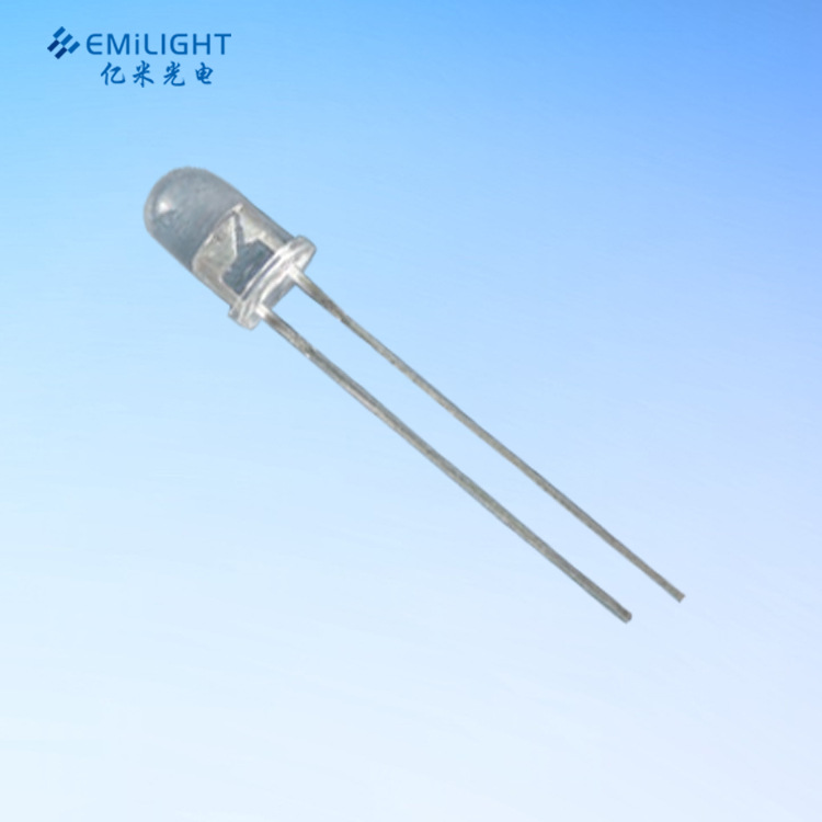 led紫光f3紫光圆头3mm直插灯珠UVled发光二级管365nm-370nm