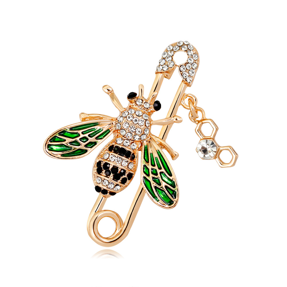 New cross-border supply fashion Joker personality small bee brooch ladies music pin wholesale spot