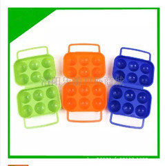 Outdoor Egg Box Picnic Portable Plastic 6-Compartment Egg Carton Duck Egg Packaging Portable Shockproof Egg Tray