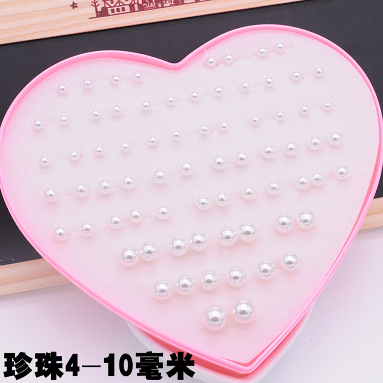 120 conjuntos de aretes de amor, aretes de resina de diamantes de temperamento femenino, joyas de plástico, joyería de Yiwu al por mayor