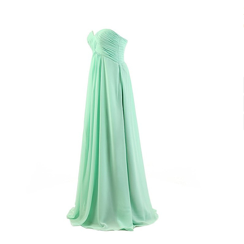 Aliexpress New Strapless Chiffon Bridesmaid Evening Dress Slim Fit Strapless Evening Dress Banquet Performance Host