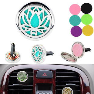 Car air vent clip car perfume clip essential oil diffuser car aromatherapy clip balm box lotus shape