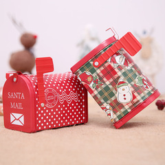 豪貝のクリスマスの装飾用品のブリキのメールボックスの箱の鉄芸のメールボックスの缶の子供の贈り物の漫画のキャンディーの箱